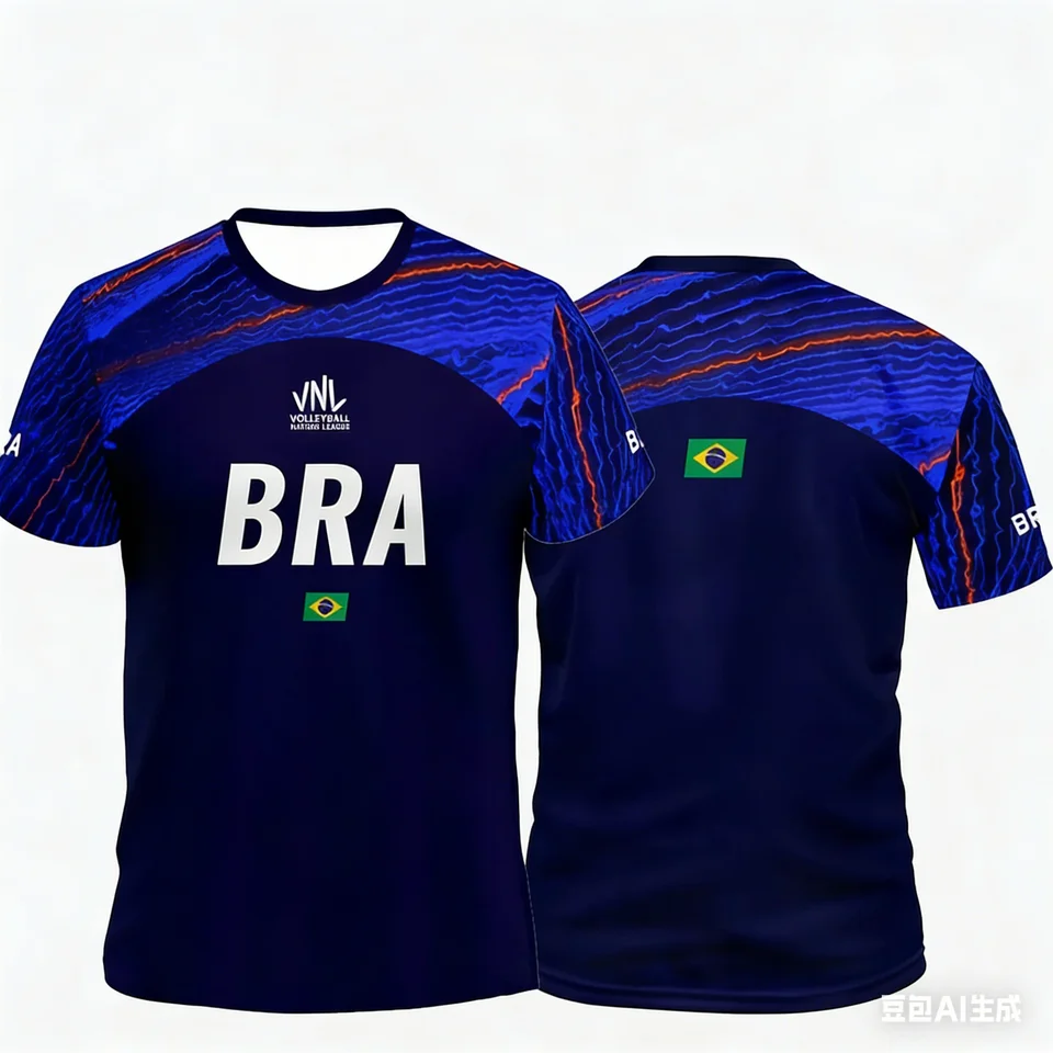 ブラジル代表 バレーボール トレーニングシャツ XLサイズ Brazil National Volleyball Team VNL Jersey T-Shirt for Men Women
