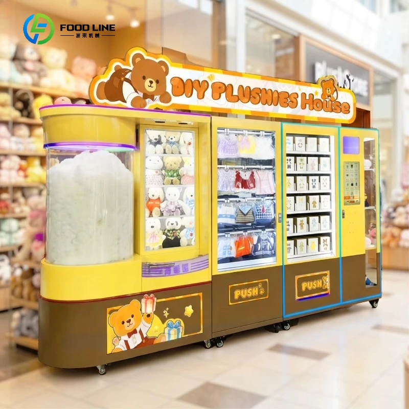 Shop Mart Custom Logo Stuffed Animals Smart Self-Service Toy Vending Machine for Kids Multi-Payment Support 24/7 Operation