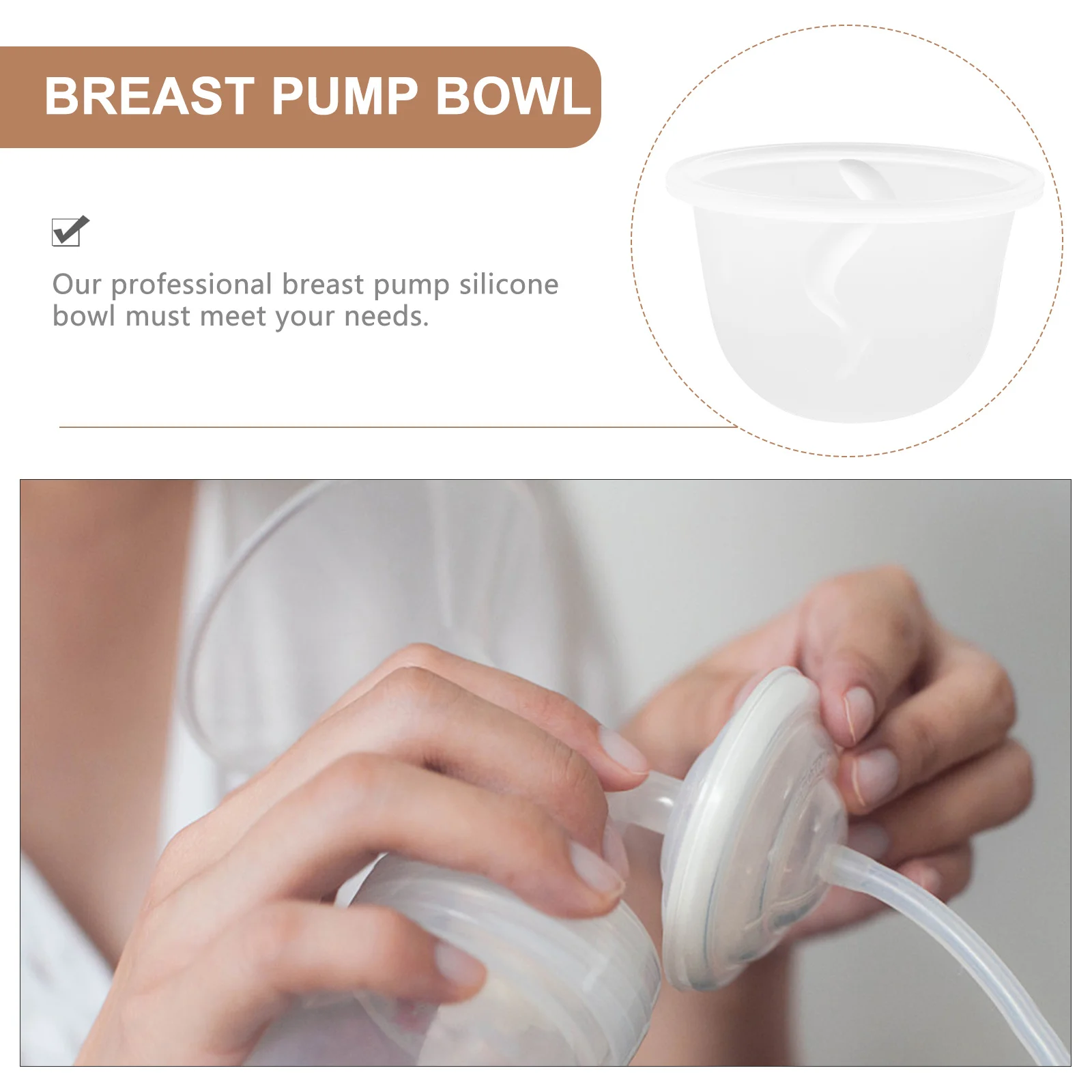 

5pcs Silicone Bowl Electric Baby Breast Pump Tool Portable Breastfeeding Pump Accessory For Most Breast Pumps Practical Safe