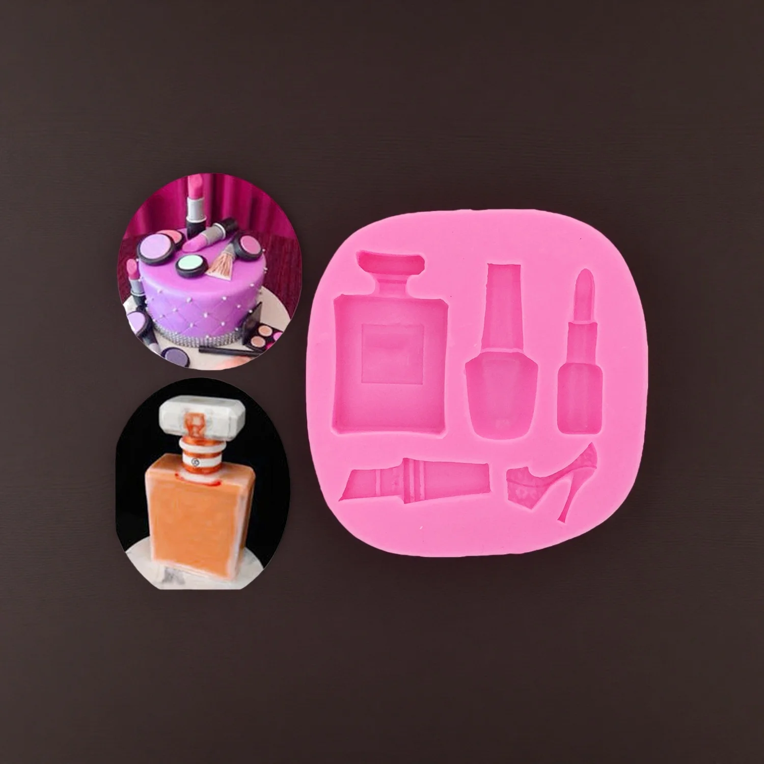 Makeup Tools Silicone Mold Lipstick Perfume Makeup Scissors Hair Tools Shape Cake Chocolate Clay Jewelry Resin Mold