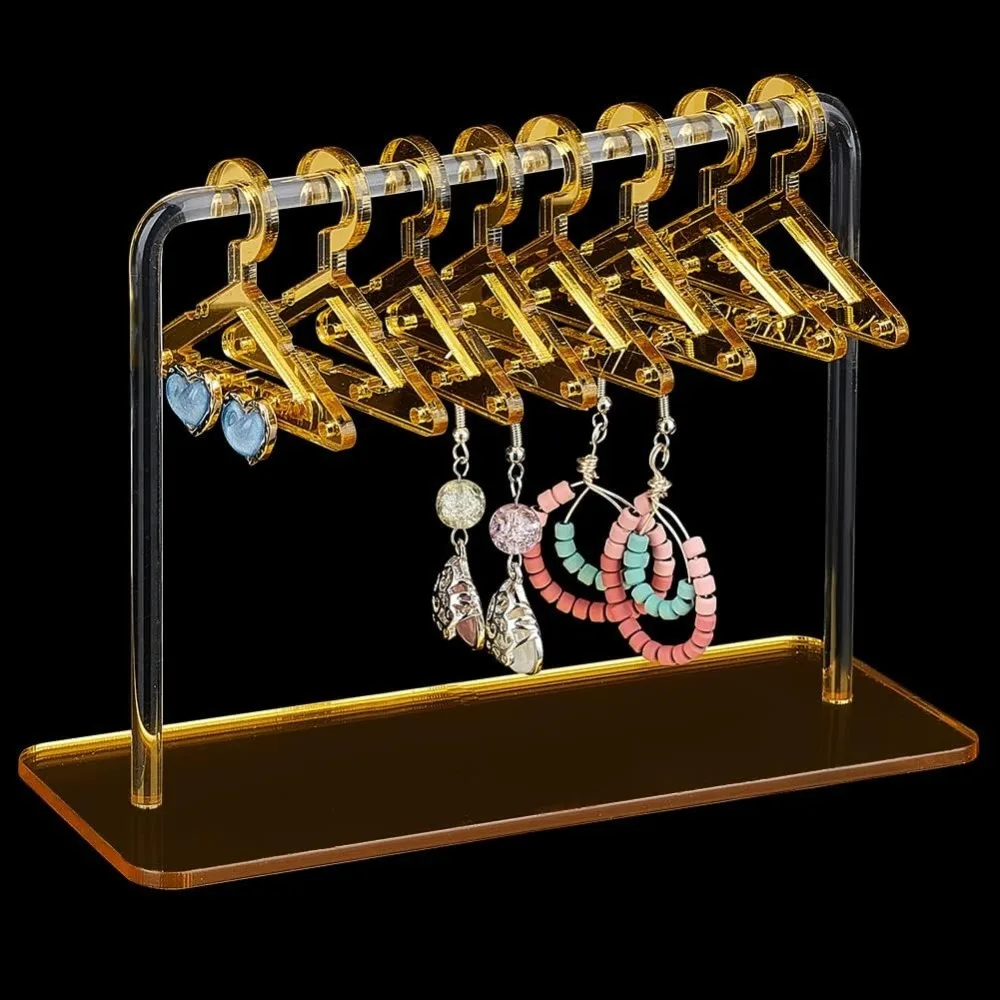 Earring Holder Stand Cloth-Horse Shape Jewelry Display Gold Dangle Earring Hanging Organizer Acrylic Ear Studs Display Rack