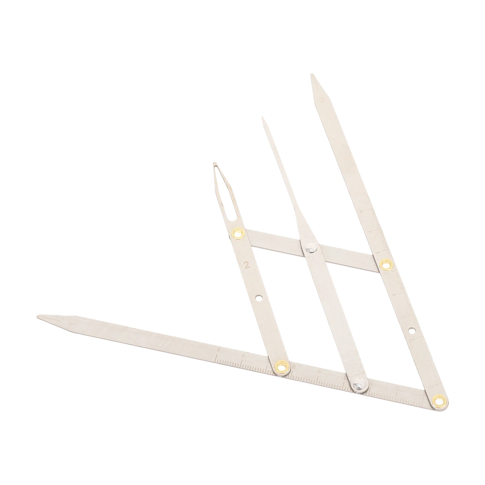 1 قطعة انزلاق ثلاث نقاط الفولاذ المقاوم للصدأ الحاجب حاكم النسبة الذهبية أداة قياس لرسم الحاجب Microblading الوشم #1