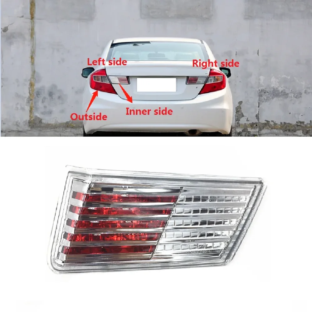 Pair Of Tail Light Assemblies – Fits 2012 Honda Civic Coupe & Sedan (4-Door)