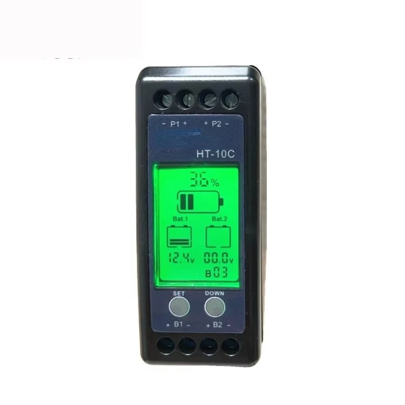 For  Lead Acid Battery Balancer Voltage Controller Battery Equalizer Batteries Balance Connected in Parallel Series LCD Meter