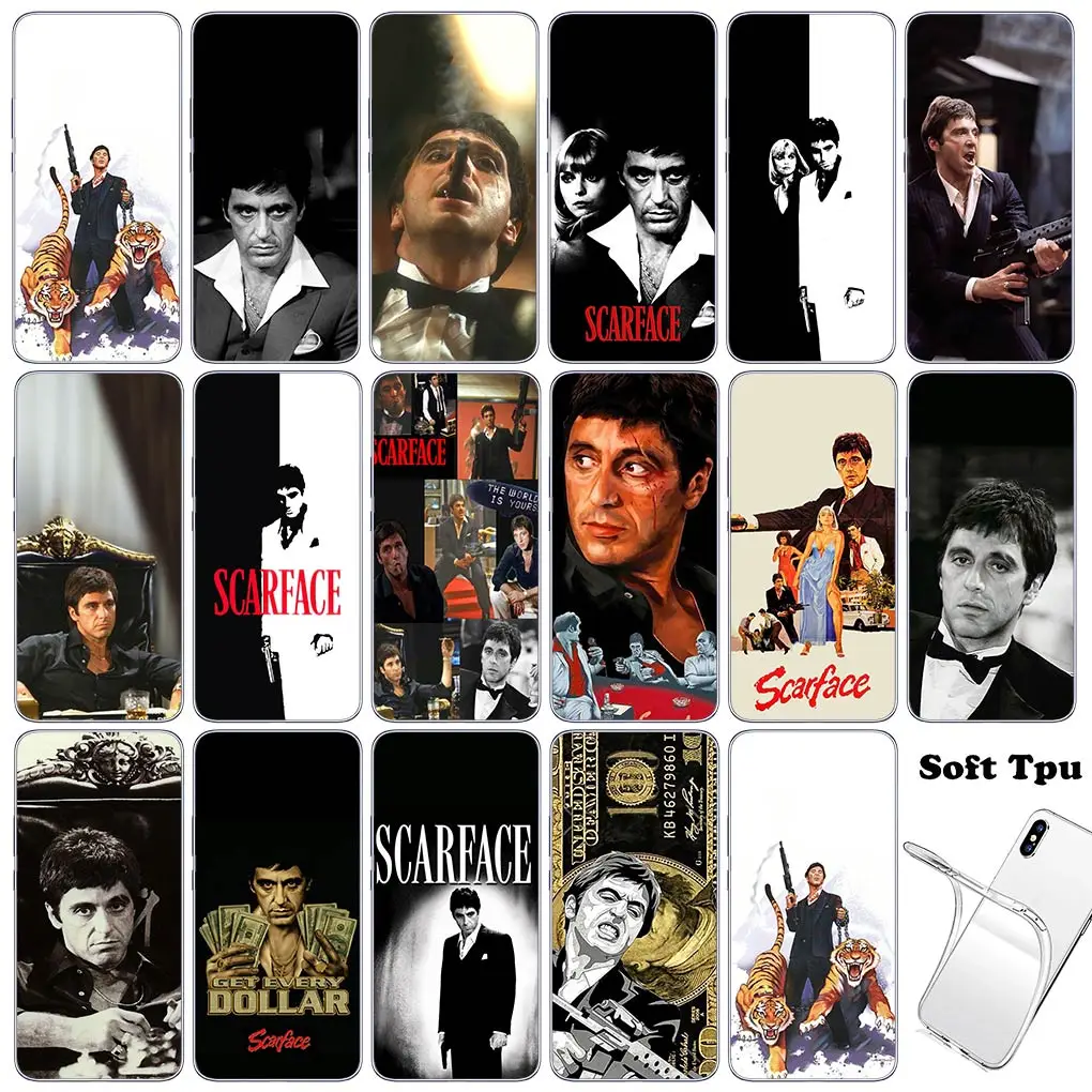 S-Scarfaces Tony Al Montana Pacino TPU Case for Motorola Moto Edge 40 50 Pro 30 neo 20 Fusion Ultra Lite G85 Phone Cover Casing