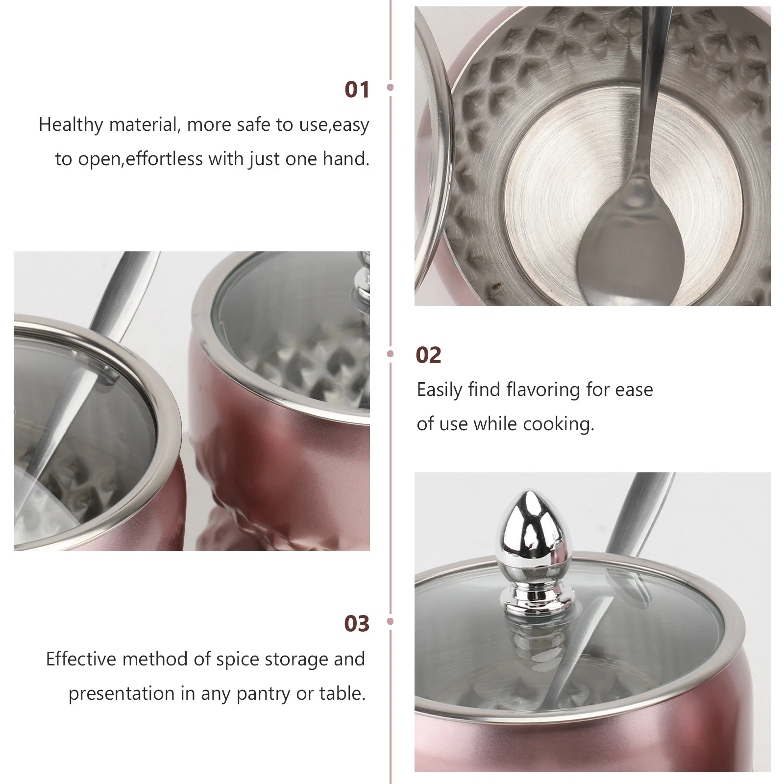 

1 комплект банок для приправ из нержавеющей стали, кухонные контейнеры для хранения специй, практичные компактные органайзеры для приправ