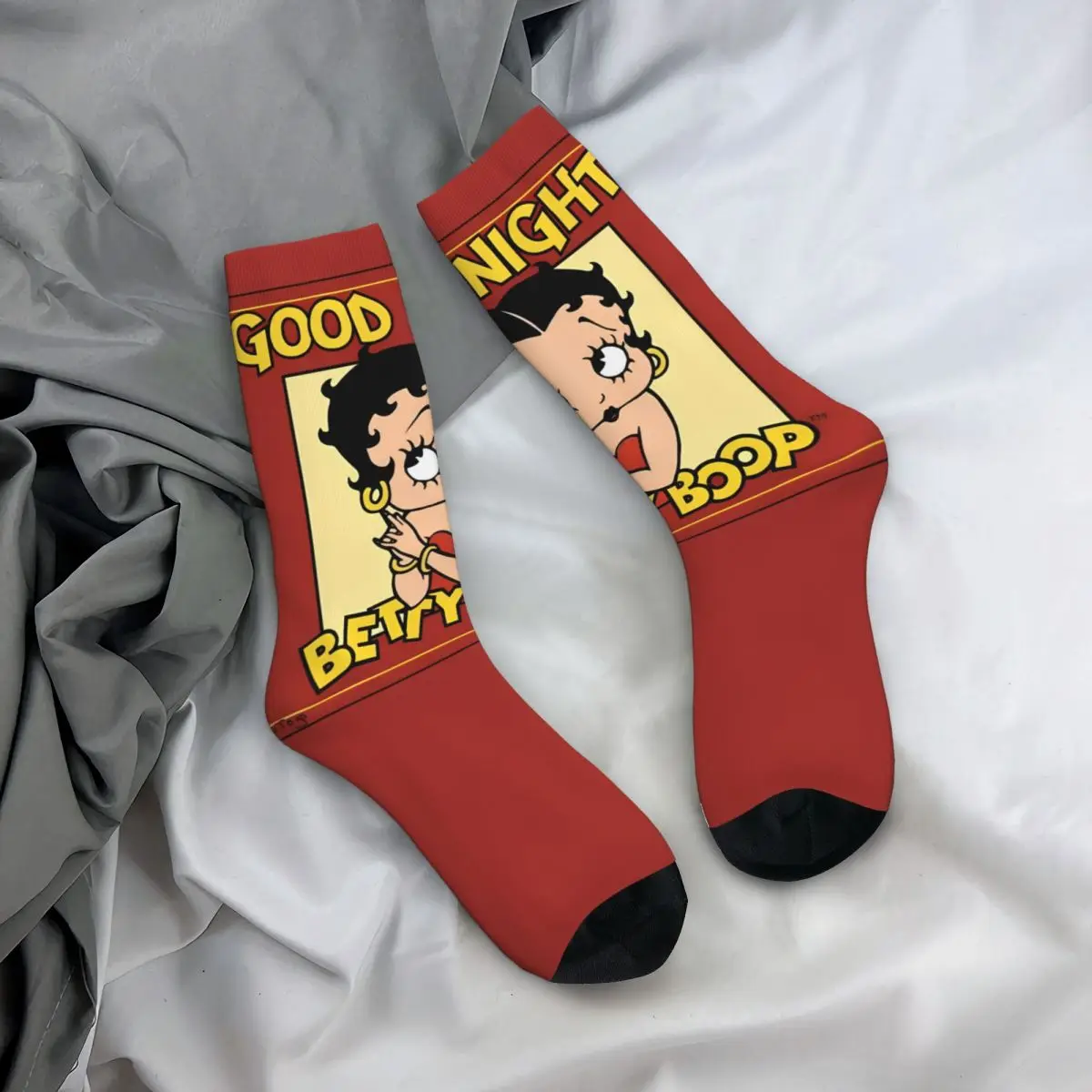 

Mrs Boop Socks cartoon Funny Stockings Men's Soft Breathable Outdoor Sports Socks Winter Custom Non Slip Socks