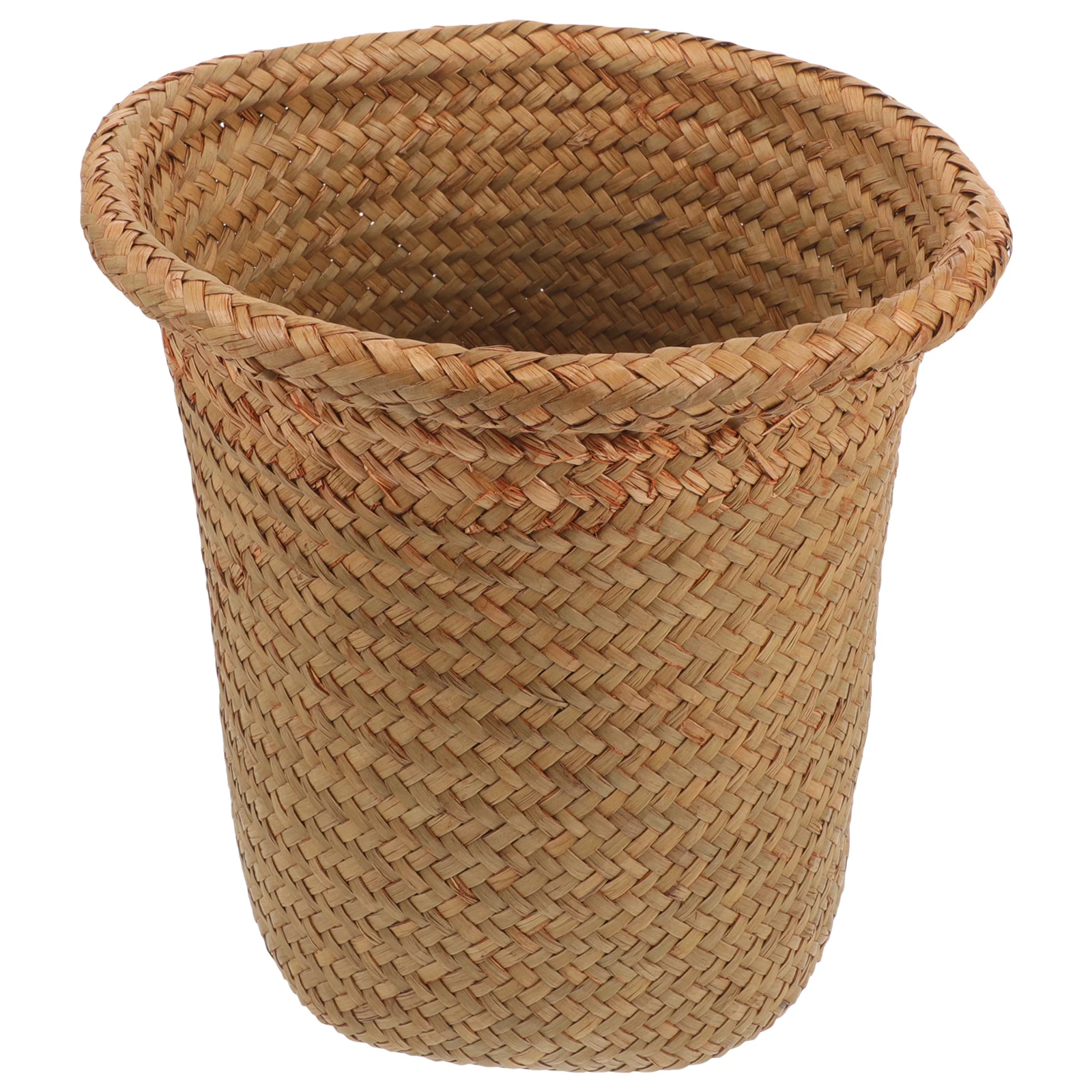 

Round Woven Plant Flower Pot Storage Basket Cattail Grass Laundry H made Home Decor Indoor Pots Green Plants Planter Container