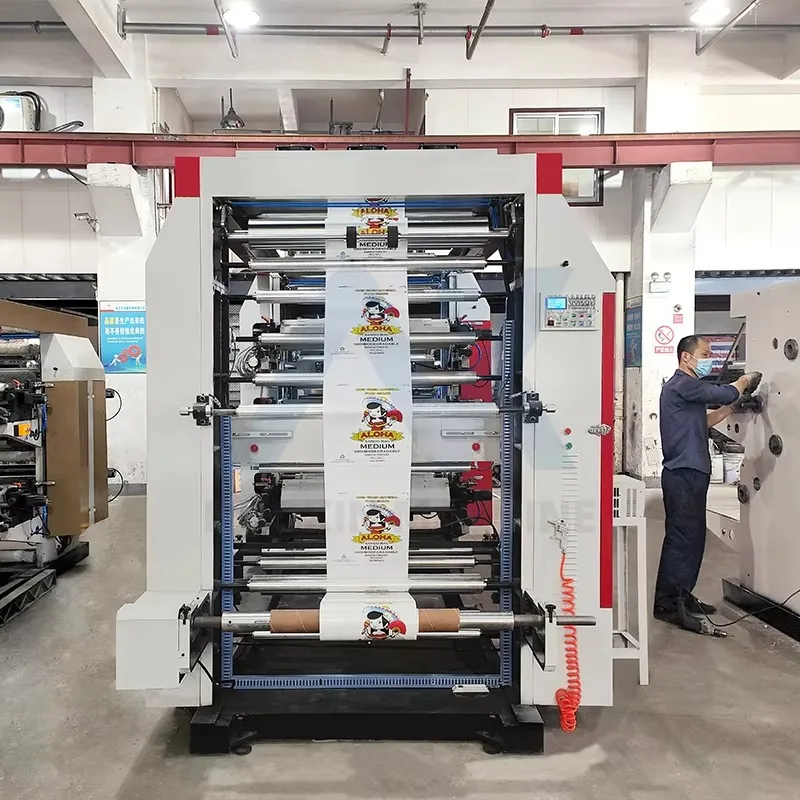 Customized Automatic 6 Colors Printing Press Machine Flexo Press Non-woven Plastic Film Bag Flexographic Printing Machine - view 3