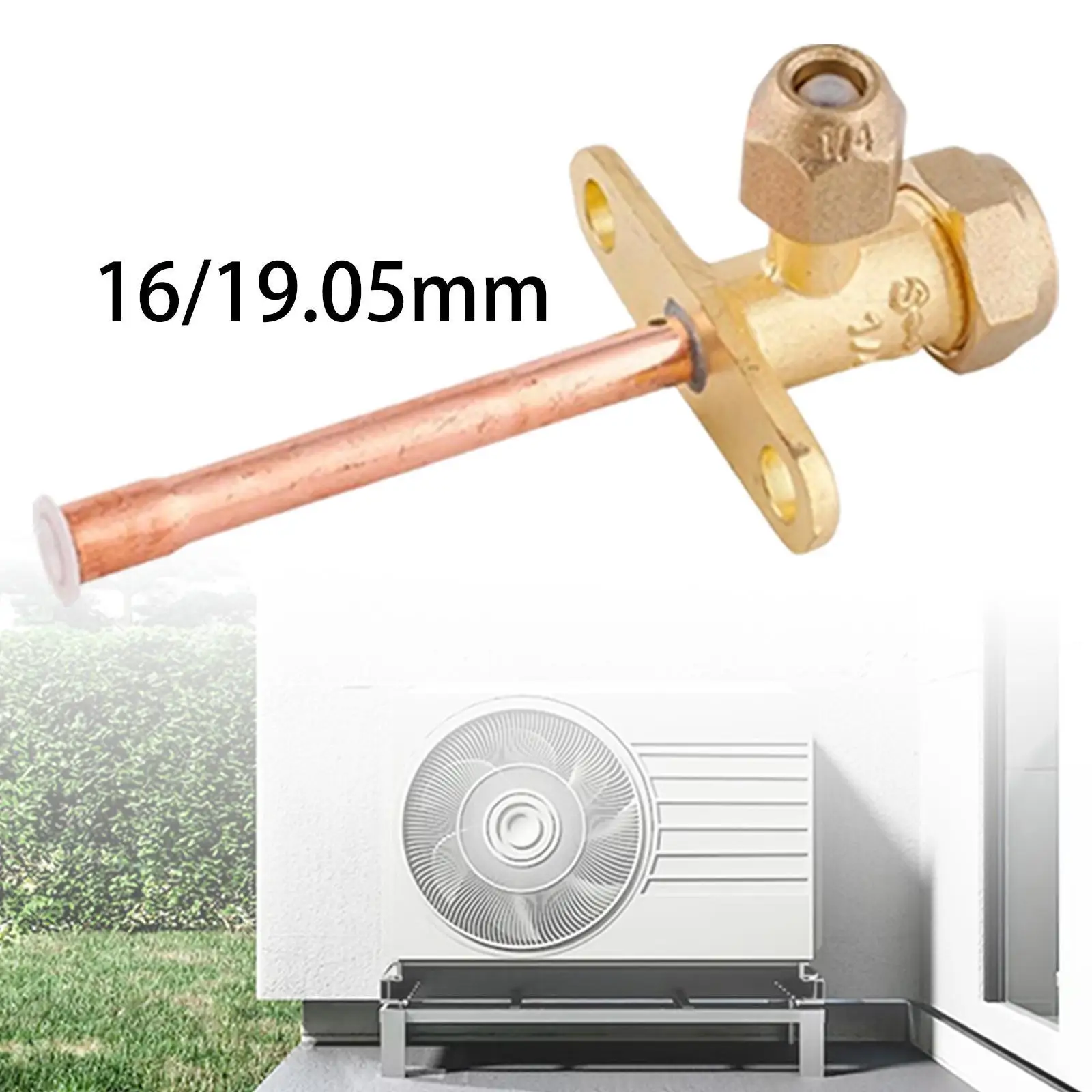 

Air Conditioner Stop Valve Fitting Sturdy 3 Way Angle Stop Copper Refrigeration Accessory Easy Installation Service Valve