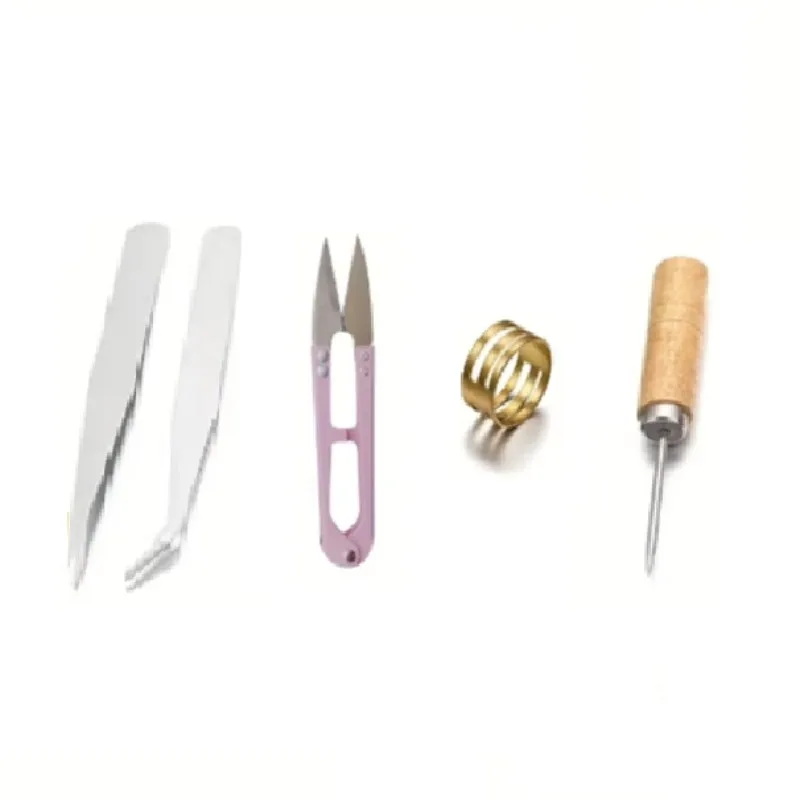 8Pcs Yellow Jewelry Tool Kit with Pliers Scissors Tweezers DIY Beading Craft Set for Bracelet Necklace Making Repair Supplies