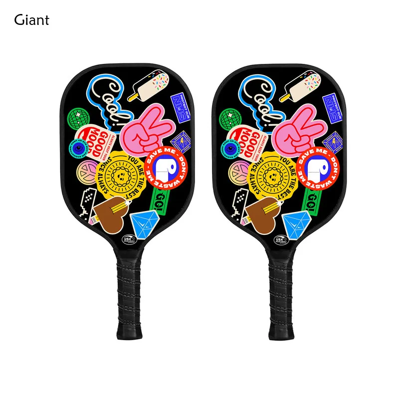 Street Trend Stickers Carbon Fiber Pickleball Paddle Men's Cool Professional Racket Rachetta Pickleballs Padelracket