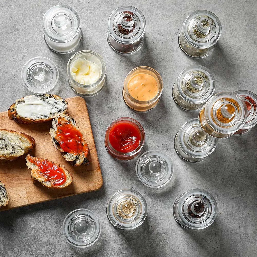 5/12Pack 3oz Small Glass Storage/Spice Jars Kitchen/Bathroom Organizer,Canisters,Food Storage,Arts/Crafts Project,Decoration