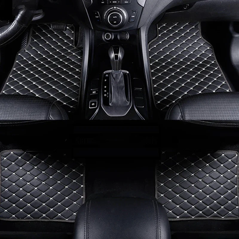 Auto Fußmatten 4PCS Universal PU Leder Wasserdichte Auto Fuß Pad Schutz Teppich Vorne und Hinten Matten Set Auto zubehör – Detail 8
