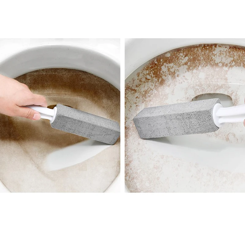 Pumice Stone Toilet Brush Bathroom WC Toilet Cleaning Brush Wand Tile Sink Bathtub Limescale Stain Remove Washing Cleaning Tool