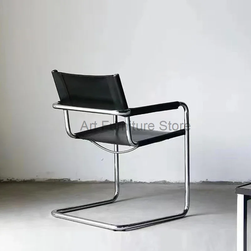 

Comfortable Metal Dining Chairs Modern Black Conference Vanity Chair Nordic Office Chaises Salle Manger Furniture Decoration