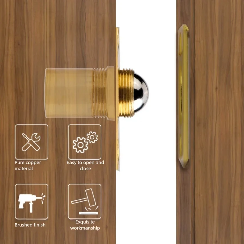 Adjustable Ball Door Catch Anti-Pick Security Roller Spring Latch Beads Lock for Closet Internal Cupboard Bathroom Room