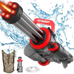 Strongest Electric Super Gatling Lighting Water Gun Toys Powerful Water Squirt Gun Pool Beach Outdoor Toys for Boys Adult Gifts