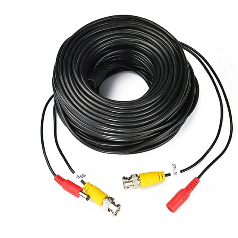 5m 10m 15m BNC+DC 2in1 AHD Camera CCTV Cables HD Video+Power Cable Extension Wire for Analog AHD Surveillance CCTV DVR System