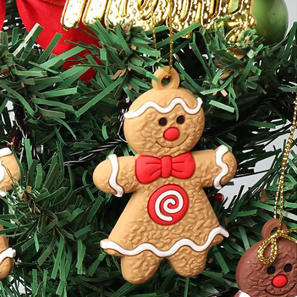 10Pcs Gingerbread Man Christmas Tree Hanging Pendant Xmas Tree Decor Ornament 2024 2024 Newest Fast Shipping Cute Funny Kid Gift