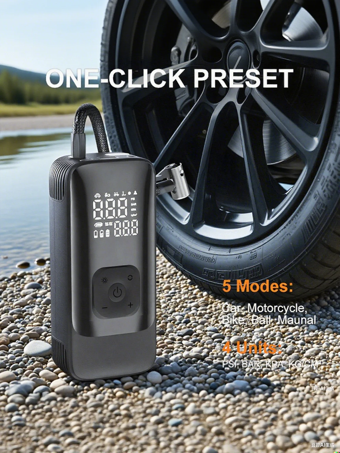 AliExpress Car Inflator Compressor Pump With LED Lamp For Car Motorcycle Bicycle Tyre Balls Wireless Electric Car Air Tire Pump