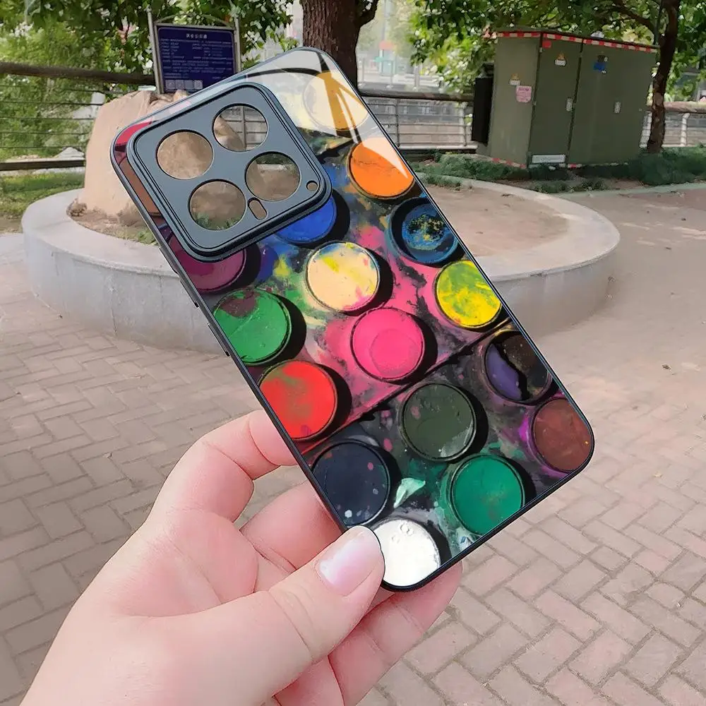 Colorful Watercolors Set Phone Case for Xiaomi Redmi Note 13 12 11 10 13c 9t 12s 11s 12c Pro glass Cover