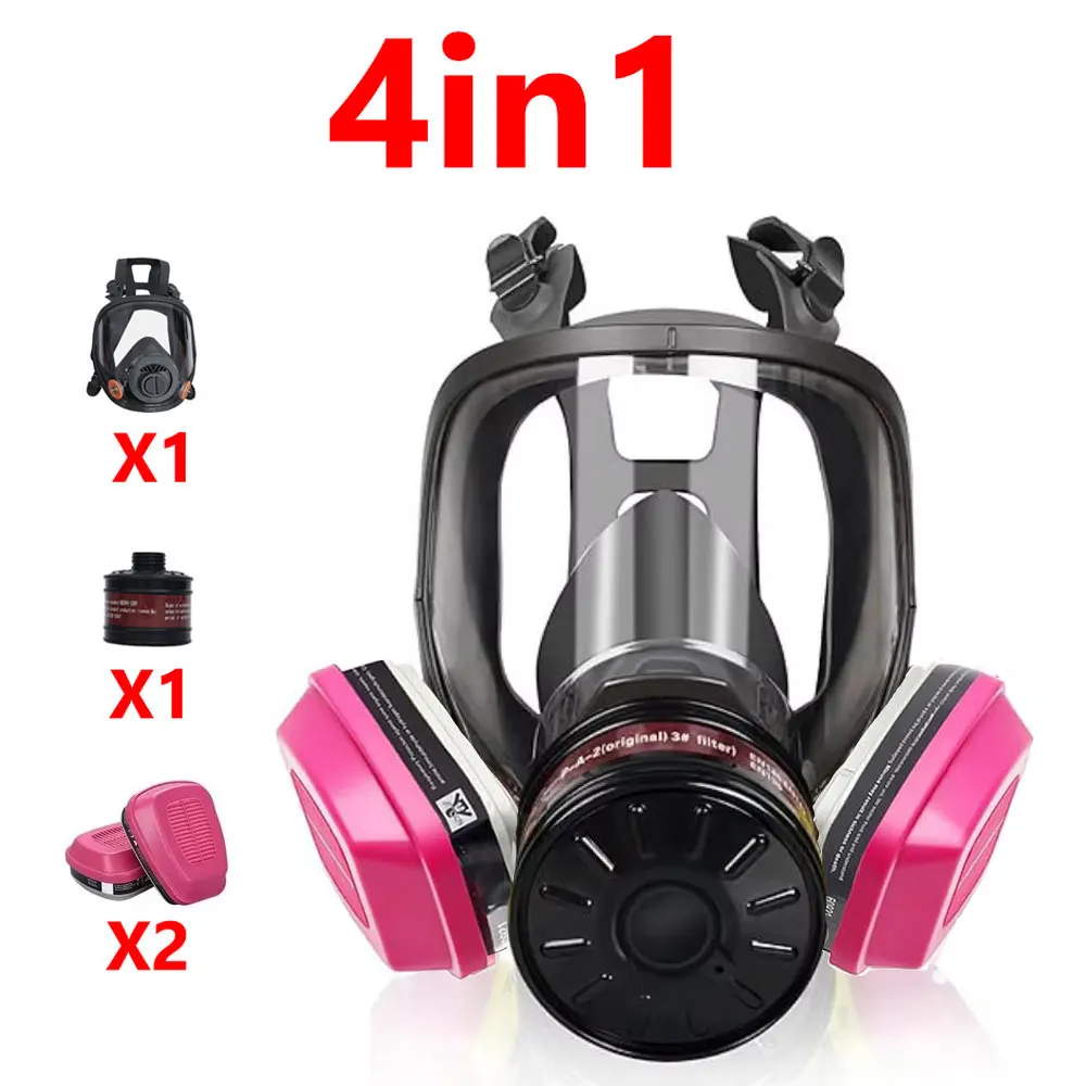 Masque à gaz Masque à gaz de survie nucléaire et chimique avec filtre à charbon actif de 40 mm et masque respiratoire complet avec filtre 60921