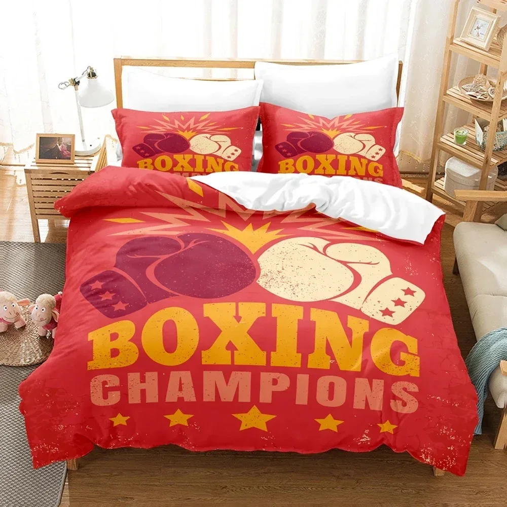 

3D Printed Boxing Bedding Set Duvet Cover Bedroom Comforter Covers Single Twin King Size Quilt Cover Home Textile
