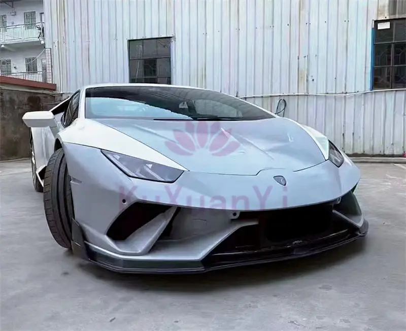 

For Lamborghini Huracan LP580 610 Modification Upgrade Forged Grain Carbon Fiber P-Style Front Bumper and Lip Body Kit