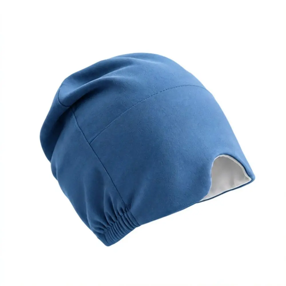Full Coverage Sleeping Hat Weighted Eye Mask Soft Plush Head Wrap Comfortable Shade For Travel Nap Air Conditioning