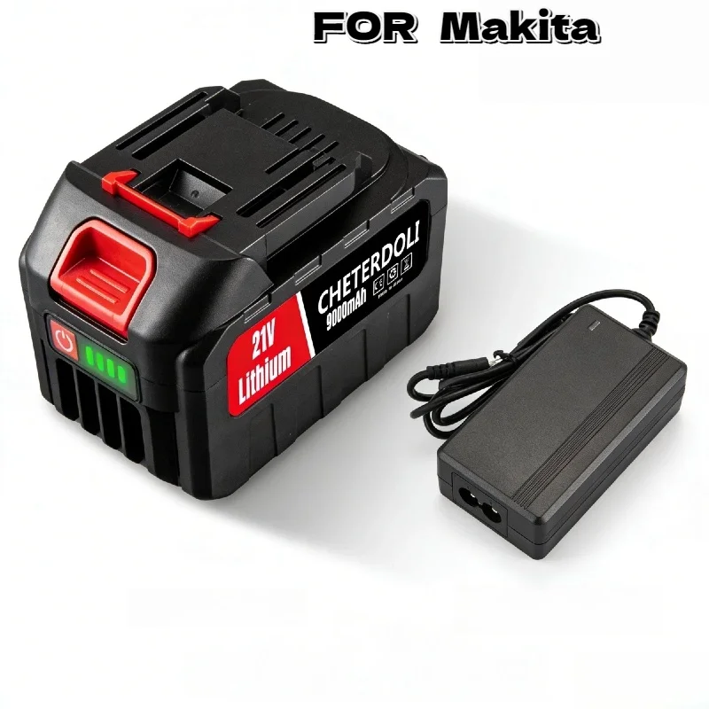 

Rechargeable21V Lithium Battery3.0Ah 6.0Ah 9.0Ah Long Lasting Power for Makita18V Cordless Drill Screwdriver Angle Grinder Tools