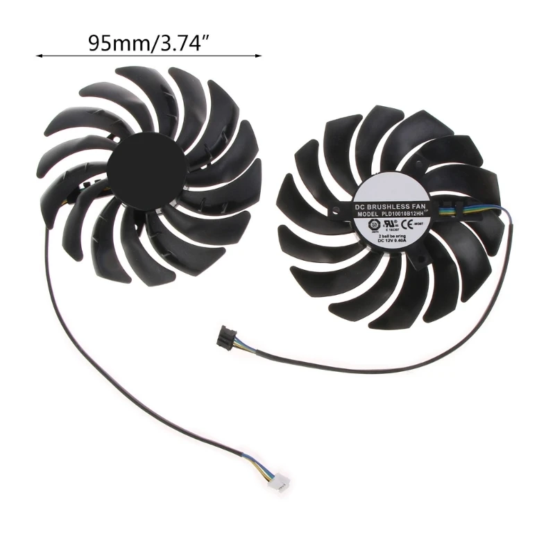 1 ventilador enfriador de 95mm 4 pines 12V PLD10010S12HH ventilador VGA ventilador para tarjeta gráfica para MSI RTX 3070 3060 3060Ti VENTUS 2X OC Cooler