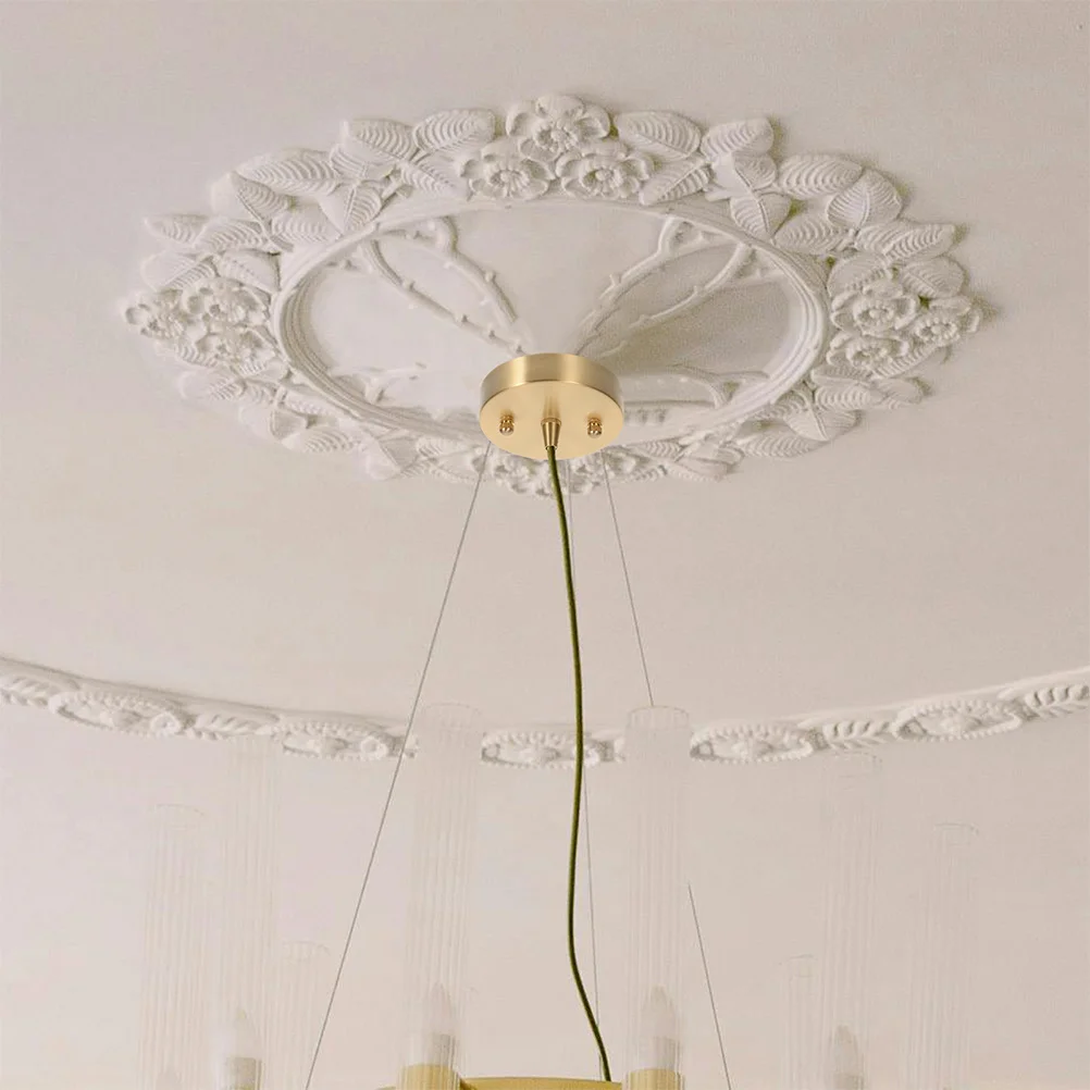 

1Set Round Ceiling Light Base Holder Copper Mounting Plate for Modern Classic Interiors Stable Fixture Installation Easy