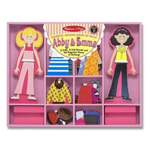 Melissa & Doug Wooden Magnetic Dress-With Abby Emma