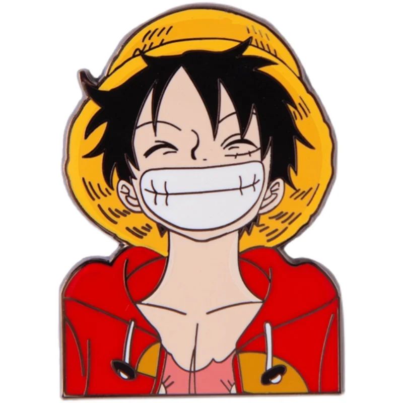 

ONE PIECE Anime peripherals Monkey D. Luffy high-quality alloy Brooch badge Clothes backpack Trendy Accessories kawaii ornaments