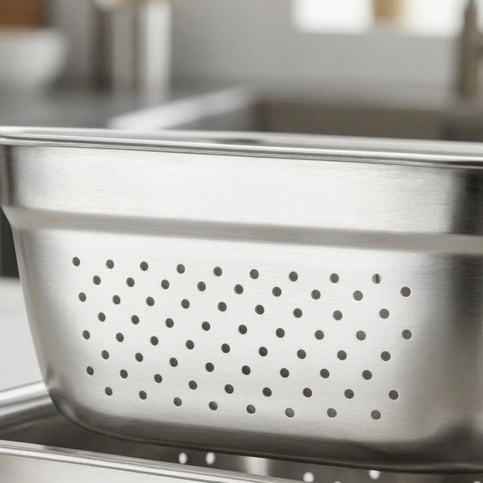 2 Pieces Nesting Basin Set Stackable Stainless Steel Basin Stainless Steel Bowl Set Silver Finish Kitchenware Multifunctional