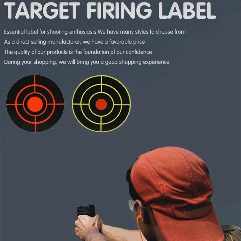 10/20/30 Pcs/Lot Target Stickers 8x8 inch Adhesive Reactive Self Stick Shooting Targets Splatter Paper for Shooting Training