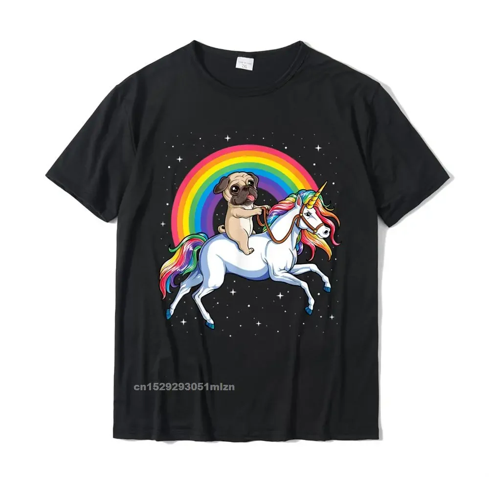 Pug Unicorn T Shirt Women Space Galaxy Rainbow Pugicorn T-Shirt Men Cheap Cool Tees Cotton T Shirt Party