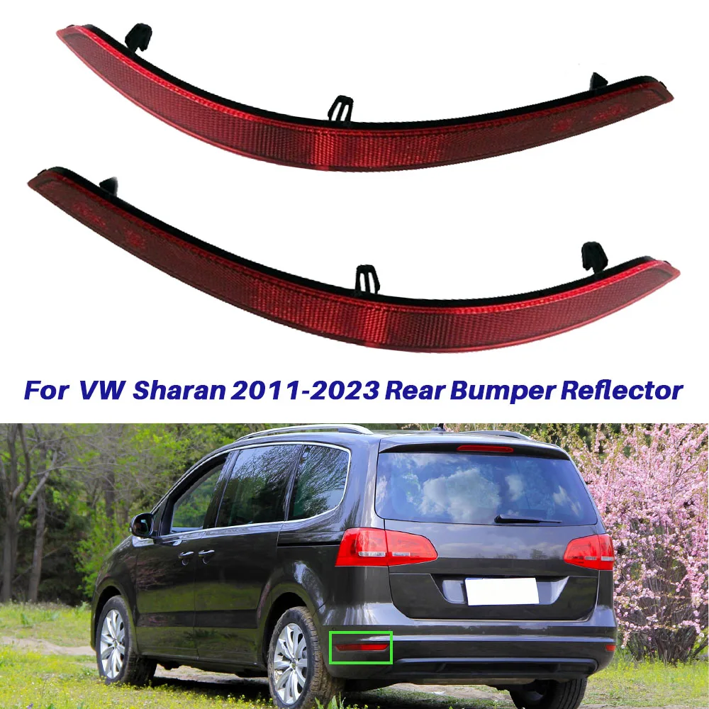 

Для Фольксваген Sharan 2011-2023 7N0945105B 7N0945106B отражатель заднего бампера задний фонарь стоп-сигнал Фонарь задняя фара красная линза