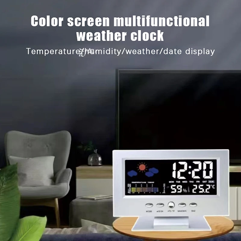 Multi-functional Weather Station Clock Thermometer Hygrometer Calendar Digital LCD Display Temperature And Humidity Meter