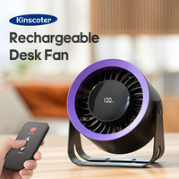 KINSCOTER 100 Speed Desktop Fan 4000mAh USB Rechargeable Household Cooling Fan Angle Adjustable Air Circulator for Travel Office