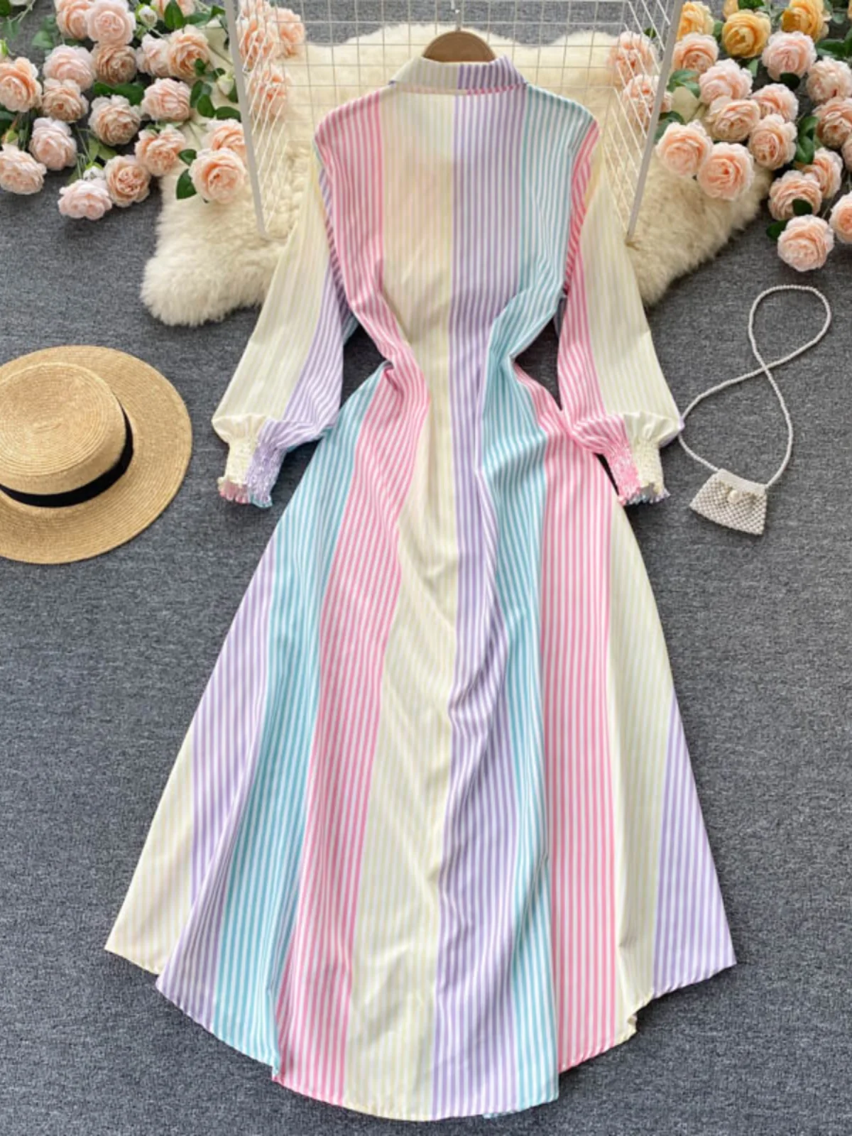 Elegancka, dopasowana sukienka – Korean Style A Line Shirt Dress recenzja i cena