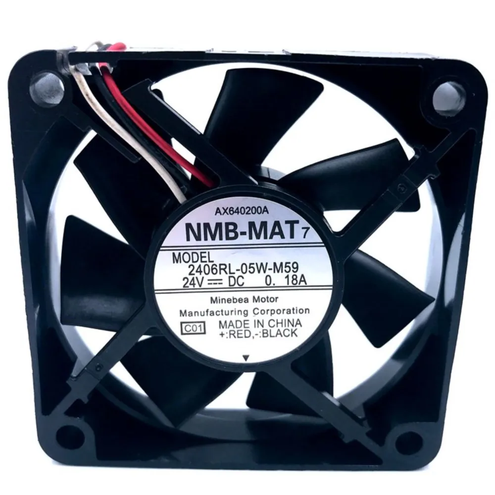 24V fan Brand New For NMB 2406RL-05W-M59 6015 6CM  60*60*15mm DC24V 0.18A inverter printer projector cooling 10pcs /lot