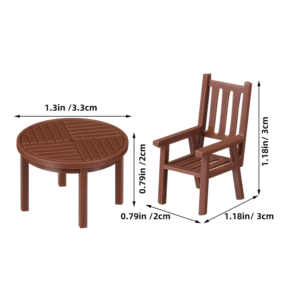 4セットのミニチュア家具セット リアルなデザイン 耐久性のあるコンパクトな寸法 ミニチュアシーンの装飾に最適