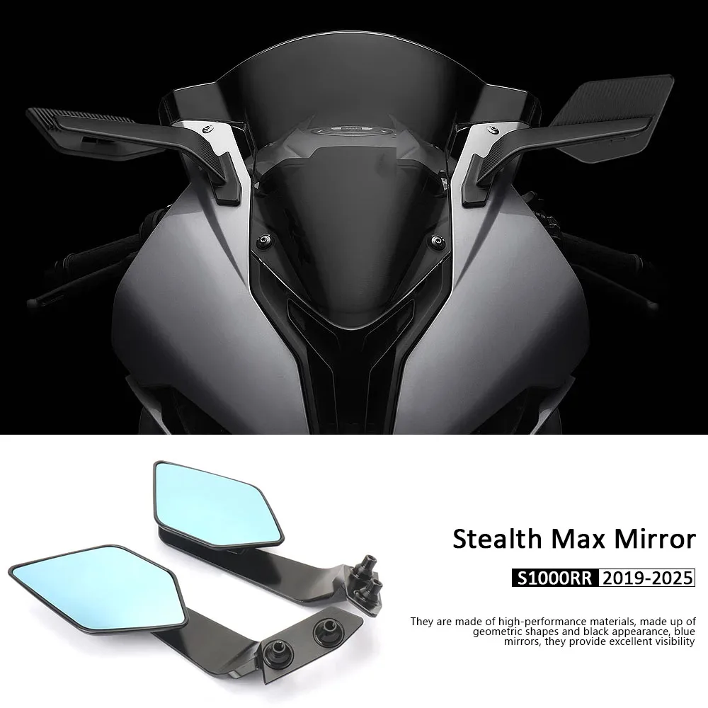 

S 1000 RR s1000rr Parts Motorcycle Stealth Mirrors For BMW S1000RR S1000 RR 2019-2025 Accessories Adjustable Rear Mirror