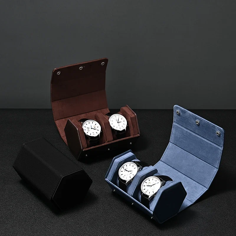 Watch Storage Box Premium Watch Portable Storage Box PU Leather Travel Watch Packaging Gift Box