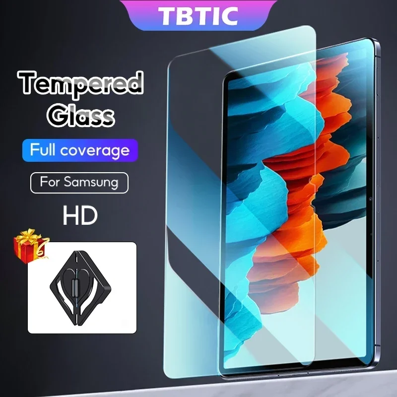 

TBTIC Screen Protector For Samsung Tab S6 Lite A9 S9 Plus 11 8.7 A8 S6 10.5 A7 Lite 10.4 S8 S7 11 FE 10.9 Tempered Glass