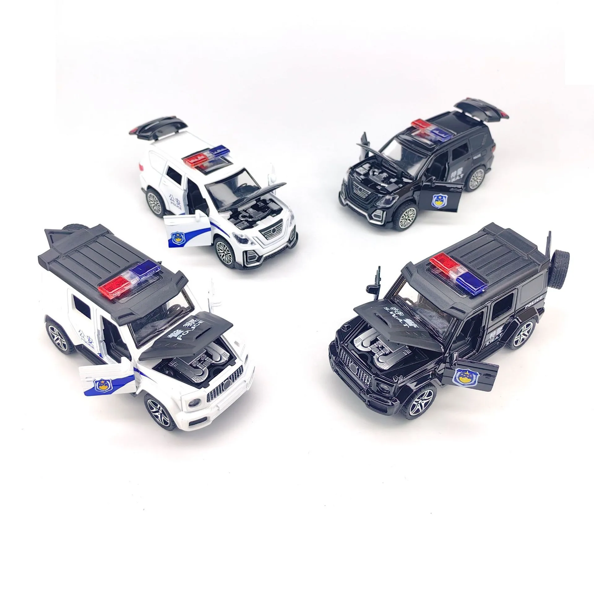 Children's Alloy Car Model Back Force Little Car Boy Baby Door Can Be Open Inertia Toy Car Racing New Toy