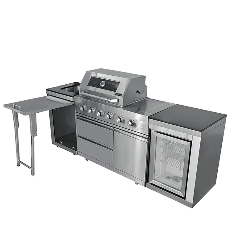 Integral courtyard BBQ grill Built-in outdoor kitchen Garden bar