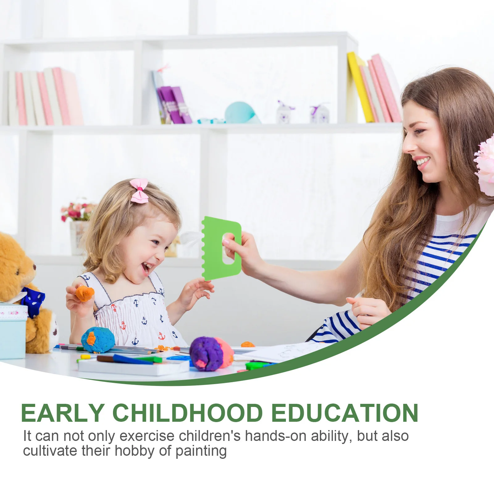 

4pcs Children Painting Scraping Brushes Kids Drawing Tools Diy Art Craft Activities Ergonomic Handle Graffiti Painting Tool Set